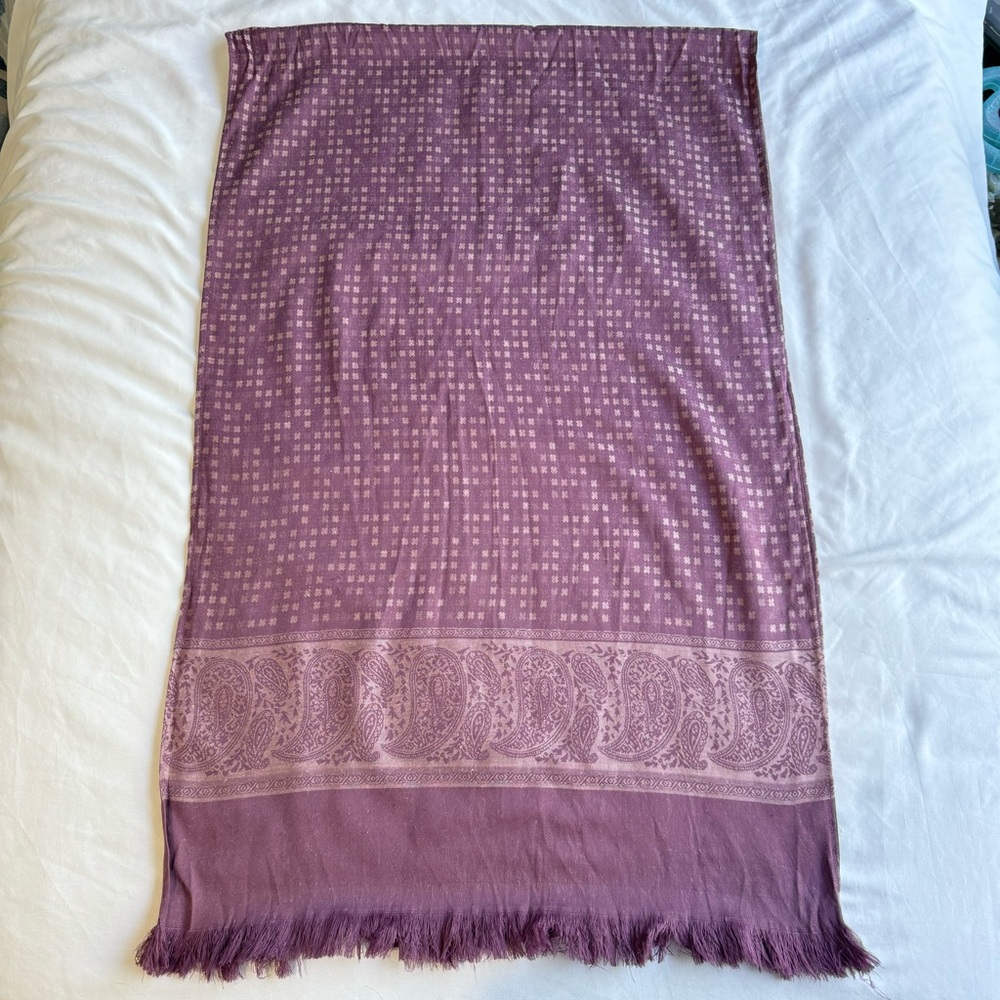 Purple Patterned Scarf
